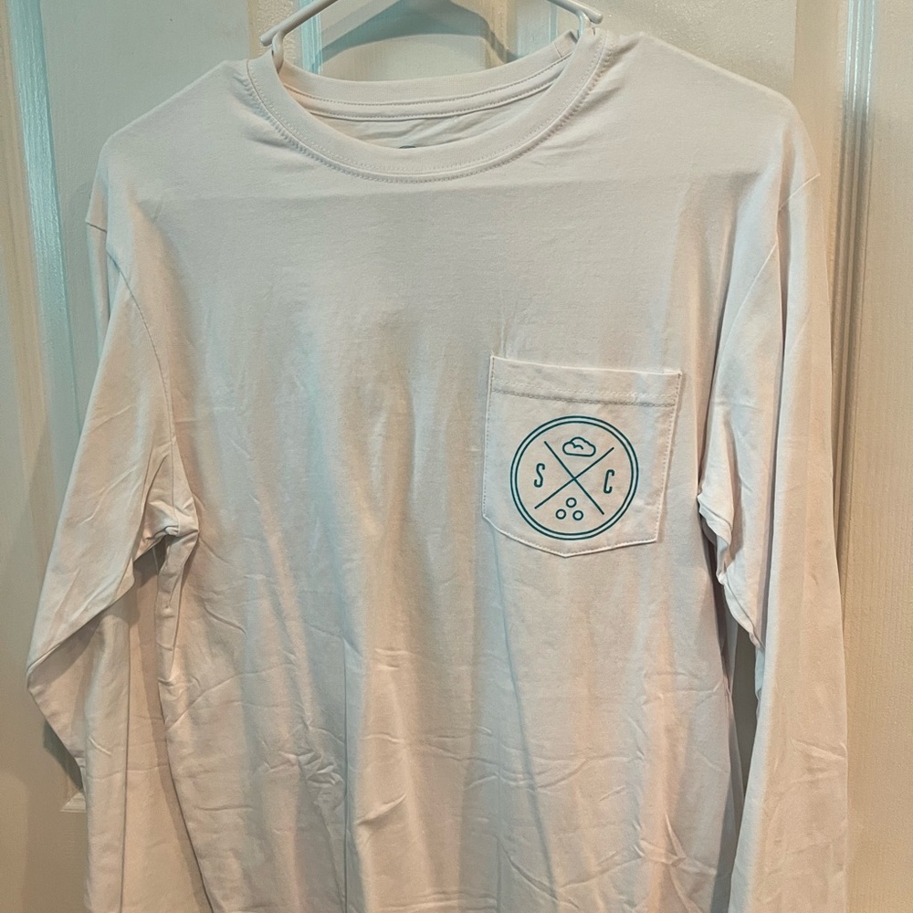 White save the fishies shirt